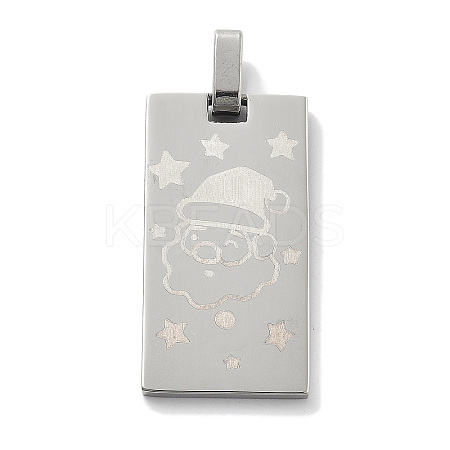 Christmas 304 Stainless Steel Pendants STAS-Z098-37P-1