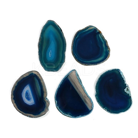 Dyed & Heated Natural Agate Slice Cabochons GG-CBAAF67-01F-1