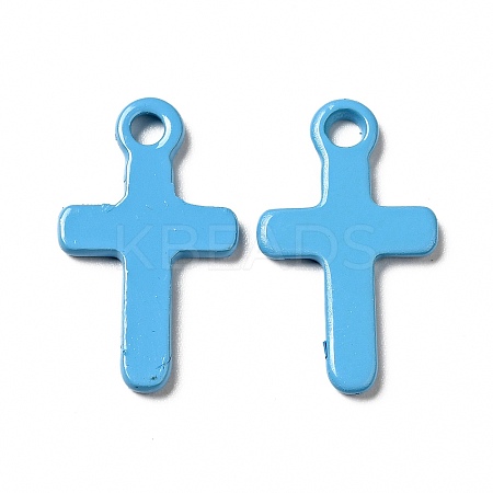 Spray Painted 201 Stainless Steel Pendants STAS-G304-08D-1