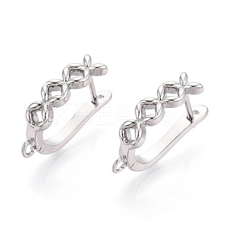 Brass Hoop Earring Findings KK-N267-26P-1