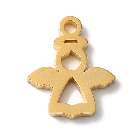 PVD Vacuum Plating 304 Stainless Steel Charms X-STAS-L081-025G-1