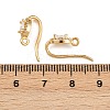 Brass Micro Pave Clear Cubic Zirconia Oval Earring Hooks KK-A274-09G-3