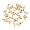 SHEGRACE Brass Micro Pave Clear Cubic Zirconia Pendants XGRQ29104-394G-I-1