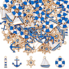 80Pcs 5 Styles Alloy Enamel Pendants ENAM-DC0001-60-1