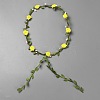 Polyester Artificial Rose Garland Headbands Hair Vine AJEW-WH20019-03E-1