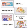22Pcs 11 Style Embossed Printed Acrylic Pendants MACR-CW0001-11-6