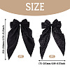 2Pcs 2 Style Polyester/Cloth Bowkont Hair Barrettes for Women Girls DIY-TA0011-57-4