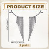 1 Pair Alloy Rhinestone Tassel Stud Earrings for Women EJEW-LP0012-22P-2