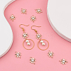 Brass Clear Cubic Zirconia Connector Charms KK-BBC0002-18-5