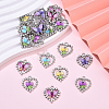 20Pcs 5 Styles Platinum Alloy Glass Pendants FIND-YW0007-61-2
