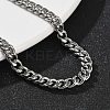 304 Stainless Steel Cuban Link Chain Bracelets for Men BJEW-Z081-01P-01-2
