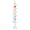 Glass Round Suncatchers Hanging Ornaments HJEW-WH20012-01-1