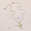 French Vintage 304 Stainless Steel Enamel Rhombus with White Evil Eye Pendant Necklaces HC0202-5