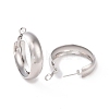 Brass Round Hoop Earrings for Women EJEW-C008-31P-2