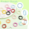 18Pcs 9 Colors Zinc Alloy Rhinestone Spring Gate Rings FIND-SC0019-50B-3
