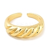 Rack Plating Brass Open Cuff Ring for Women RJEW-Z059-02G-01-2