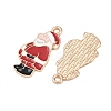 Christmas Alloy Enamel Pendants FIND-I067-02KCG-07-2