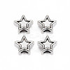 Tibetan Style Alloy European Beads Settings for Enamel TIBEB-N007-029-1