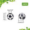 10Pcs 304 Stainless Steel Enamel European Beads STAS-UN0040-13-6