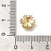 Rack Plating Brass Micro Pave Clear Cubic Zirconia Bead Caps KK-H508-22B-G-3