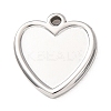 304 Stainless Steel Pendant Cabochon Settings STAS-Z204-04P-07-1