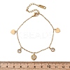 304 Stainless Steel Micro Pave Clear Cubic Zirconia Charm Bracelets BJEW-K297-03B-G-3