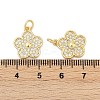 Brass Micro Pave Cubic Zirconia Pendants KK-C093-24G-3