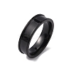 201 Stainless Steel Grooved Finger Ring Settings LS-STAS-WH0027-27D-EB-1