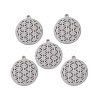 Non-Tarnish 201 Stainless Steel Sacred Geometry Pendants STAS-S105-JN899-1-2