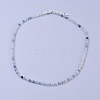 Natural Fluorite Beaded Necklaces NJEW-K114-B-A16-1