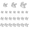 24Pcs 3 Style Irregular Flower Shape 1-Hole Zinc Alloy Shank Buttons BUTT-HY0001-01P-1