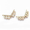 Brass Micro Pave Cubic Zirconia Charms KK-S359-028-RS-2