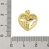 Heart Rack Plating Brass Micro Pave Cubic Zirconia Pendants KK-Z074-57G-3