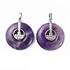 Natural Amethyst Pendants G-F640-D03-2
