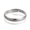 Adjustable 201 Stainless Steel Plain Band Rings STAS-P249-25A-S-2