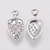 Brass Micro Pave Cubic Zirconia Charms LS-KK-A144-044P-2