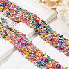 Resin Hotfix Rhinestone Beaded Trim DIY-WH0166-42-5