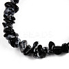 Unisex Chip Natural Snowflake Obsidian Beaded Stretch Bracelets BJEW-S143-28-3
