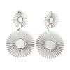 Non-Tarnish 304 Stainless Steel Sun Dangle Stud Earring Finding EJEW-C067-20P-1