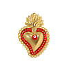 304 Stainless Steel Enamel Big Pendants STAS-OY010-31G-1