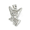 Brass Micro Pave Cubic Zirconia Pendants ZIRC-F138-03P-2
