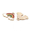 Alloy Enamel Pendants ENAM-N055-009A-NR-3