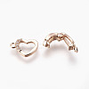 Brass Micro Pave Cubic Zirconia Fold Over Clasps KK-P164-09RG-3