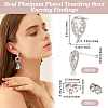 20PCS Brass Stud Earring Findings KK-BBC0027-89A-2