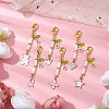 Alloy Enamel Pendant Decorations HJEW-MZ00087-2