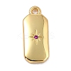 Brass Micro Pave Cubic Zirconia Charms ZIRC-I054-12G-08-1