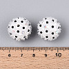 Handmade Polymer Clay Rhinestone with Resin Daisy Flower CLAY-T022-02B-4
