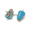 Brass Enamel Religion Virgin Chandelier Component Links KK-Z153-05G-02-2