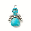 Halloween Dyed Synthetic Turquoise Pendants PALLOY-JF01598-04-S-1