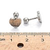 Tarnish Resistant 201 Stainless Steel Barbell Cartilage Earrings EJEW-R147-41-4